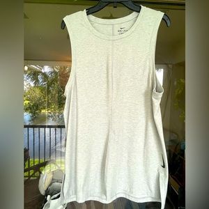 Nike- Men’s Dri-Fit Yoga Tank, Grey. Medium